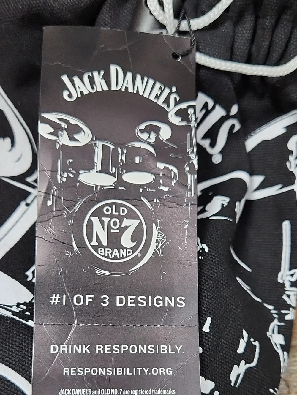 Jack Daniel’s Old No. 7 Music Series Drum Kit 1.75L Cinch Sack Bag - Rare!